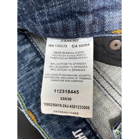 Wrangler Retro Slim Straight Jeans Mens 33x30 Y2K Western Stretch Denim Cowboy - Picture 8 of 8